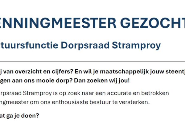 Penningmeester Gezocht